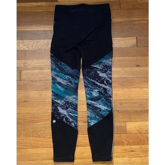 Lululemon Run to Reset Reflective Tight 25" Black Frozen Island Multi‎ 6 - Picture 3 of 8